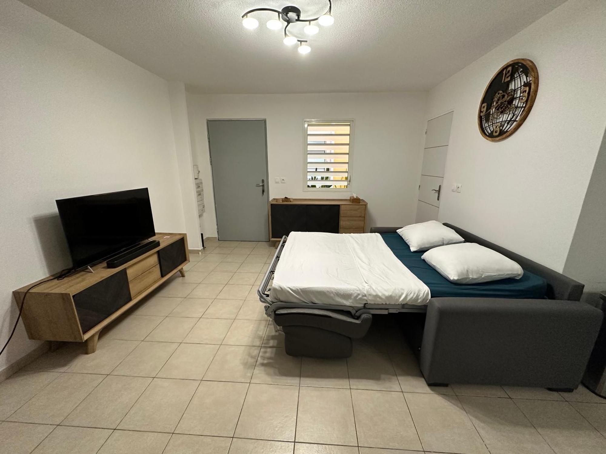 Apartamento Location T2 Meuble Baie Mahault Convenance Exterior foto